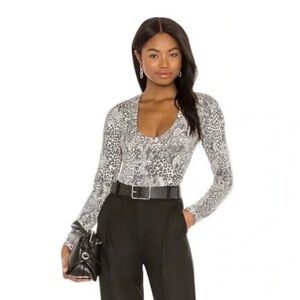 Free People X REVOLVE Gotcha
Bodysuit Animal Print Top Blouse Shirt
Boho